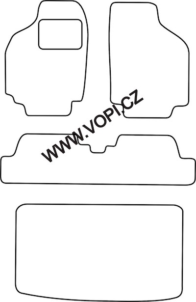 Autokoberce Suzuki Wagon R+ s kufrem1997 - 2001  Perfectfit (4514)